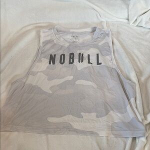 NOBULL Light Gray Camo Crop Tank